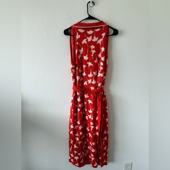 Orange and White Halter Wrap Dress - Picture 11 of 13